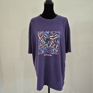 Karl Jacob's Purple Graphic Heavyweight Men's T-Shirt